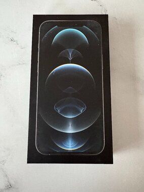 Empty Box for Apple iPhone 12 Pro Max, Silver  128GB BOX (No Phone)